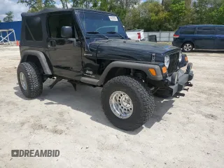 2006 Jeep Wrangler Sport with VIN 1J4FA49S36P704481, listed as a Copart auction lot 48362505 with 122,600 mi miles and Salvage Title. Bid and sale history available at carsss.com. Image 4.