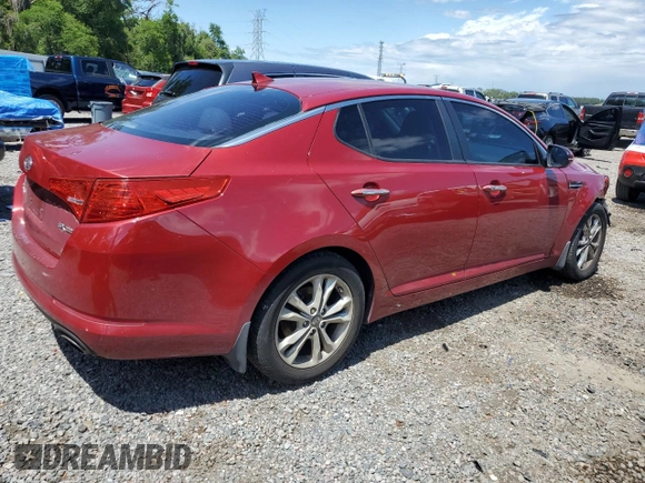 2011 Kia Optima EX z VIN KNAGN4A74B5119658, wystawiony jako Copart lot #56849105 z przebiegiem 117 269 mil mil oraz Szkoda całkowita • Salvage title. Historia ofert i sprzedaży dostępna na DreamBid. Obrazek 3.