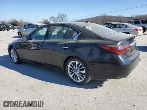 2018 Infiniti Q50 3.0t SPORT with VIN JN1EV7AR2JM435600, listed as a Copart auction lot 87513085 with 77,304 mi miles and Salvage Title. Bid and sale history available at carsss.com. Image 2.
