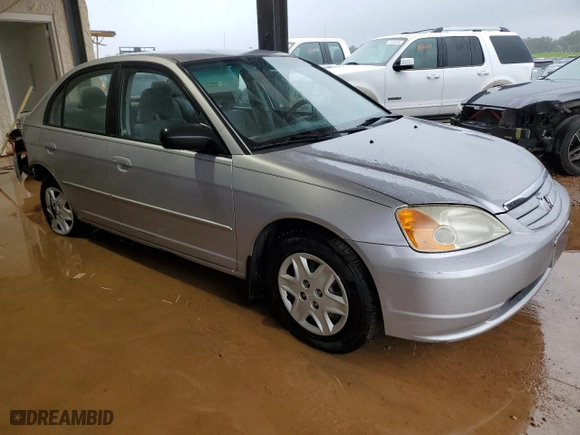 2003 Honda Civic LX with VIN 1HGES16603L006628, listed as a Copart auction lot 79501134 with 185,993 mi miles and Salvage Title. Bid and sale history available at carsss.com. Image 4.