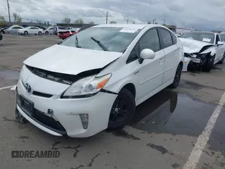 2013 Toyota Prius One with VIN JTDKN3DU9D5685679, listed as a IAAI auction lot 41890554 with 120,024 mi miles. Bid and sale history available at carsss.com. Image 2.