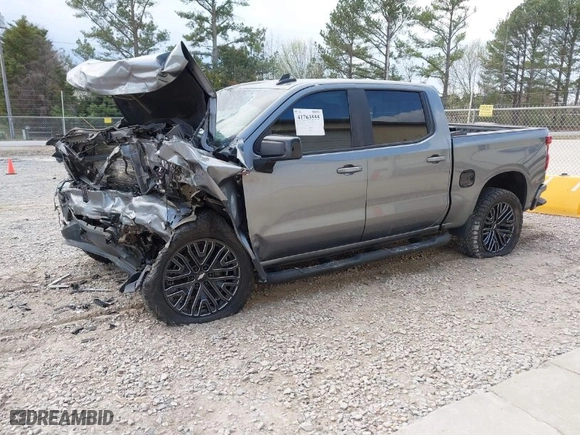 2019 Chevrolet Silverado 1500 RST with VIN 1GCUYEEDXKZ160016, listed as a IAAI auction lot 41763555 with 1 mi miles. Bid and sale history available at carsss.com. Image 2.