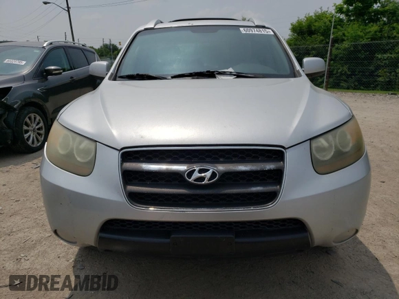 2007 Hyundai Santa Fe GLS with VIN 5NMSG73D17H082911, listed as a Copart auction lot 60974815 with 185,260 mi miles and Clean title. Bid and sale history available at DreamBid. Image 5.
