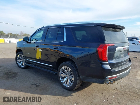 2021 GMC Yukon Denali with VIN 1GKS2DKL5MR144814, listed as a IAAI auction lot 40984358 with 1 mi miles. Bid and sale history available at carsss.com. Image 3.