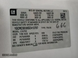 2013 Chevrolet Silverado 1500 LT with VIN 1GCRCSE08DZ413787, listed as a Copart auction lot 42134515 with 134,908 mi miles and Salvage Title. Bid and sale history available at carsss.com. Image 15.