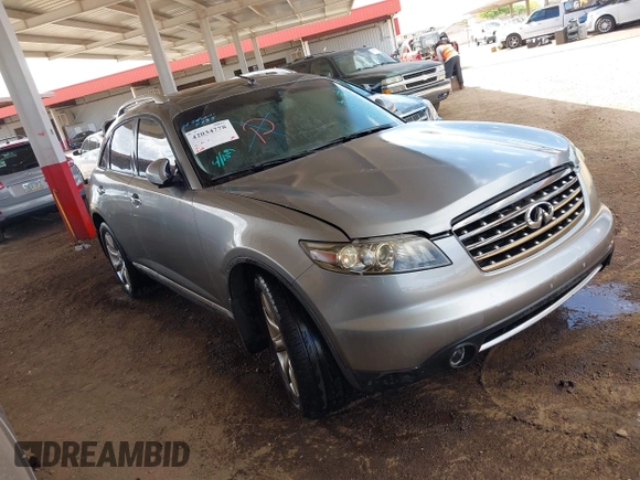 2007 Infiniti FX with VIN JNRAS08W97X205566, listed as a IAAI auction lot 42034778 with 193,183 mi miles and . Bid and sale history available at DreamBid. Image 1.