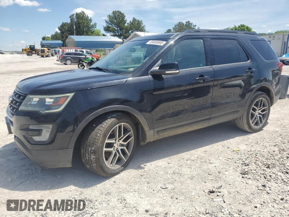 2017 Ford Explorer Sport z VIN 1FM5K8GTXHGB25729, wystawiony jako Copart lot #55808995 z przebiegiem 131 682 mil mil oraz Szkoda całkowita • Salvage title. Historia ofert i sprzedaży dostępna na DreamBid. Obrazek 1.