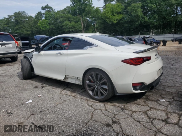 2020 Infiniti Q60 Red Sport 400 with VIN JN1FV7EK0LM400347, listed as a Copart auction lot 61872055 with 68,676 mi miles and Salvage title. Bid and sale history available at DreamBid. Image 2.