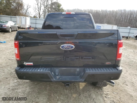 2018 Ford F-150 XL with VIN 1FTEW1E50JKD67629, listed as a Copart auction lot 43255595 with 61,336 mi miles and Salvage Title. Bid and sale history available at carsss.com. Image 6.