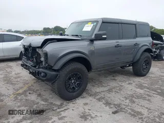 2023 Ford Bronco with VIN 1FMEE5DPXPLC01694, listed as a IAAI auction lot 41389276 with 10,512 mi miles. Bid and sale history available at carsss.com. Image 2.