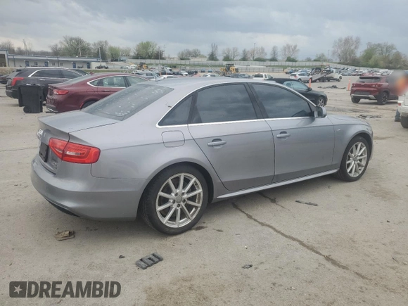 2015 Audi A4 Premium Plus with VIN WAUFFAFL0FN040166, listed as a Copart auction lot 51276365 with 103,511 mi miles and Salvage Title. Bid and sale history available at carsss.com. Image 3.