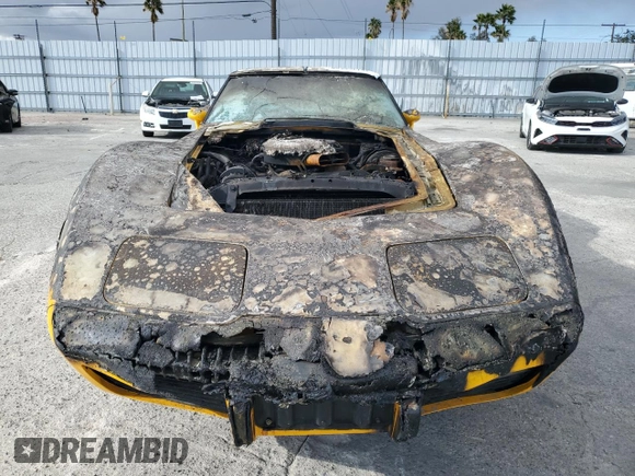 1977 Chevrolet Corvette with VIN 1Z37L7S430874, listed as a Copart auction lot 80905274 with 25,978 mi miles and Non repairable. Bid and sale history available at DreamBid. Image 5.