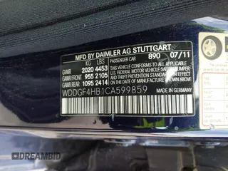 2012 Mercedes-Benz C C 250 Sport with VIN WDDGF4HB1CA599859, listed as a IAAI auction lot 42120154 with 74,151 mi miles. Bid and sale history available at carsss.com. Image 9.