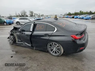 2019 BMW 3 Series 330i xDrive with VIN WBA5R7C52KAJ80510, listed as a Copart auction lot 46527915 with 0 mi miles and Non Repairable. Bid and sale history available at carsss.com. Image 2.