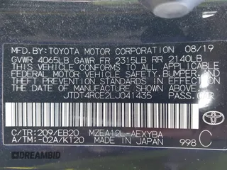 2020 Toyota Corolla XSE with VIN JTDT4RCE2LJ041435, listed as a IAAI auction lot 42020086 with 38,652 mi miles. Bid and sale history available at carsss.com. Image 9.