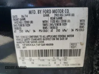 2015 Ford Police Interceptor Utility z VIN 1FM5K8AT8FGA16059, wystawiony jako Copart lot #58584065 z przebiegiem 137 342 mil mil oraz Tytuł czysty. Historia ofert i sprzedaży dostępna na DreamBid. Obrazek 13.