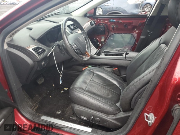 2014 Lincoln MKZ with VIN 3LN6L2JK7ER834055, listed as a Copart auction lot 58043045 with 56,010 mi miles and Salvage title. Bid and sale history available at DreamBid. Image 7.
