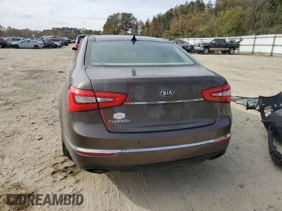 2014 Kia Cadenza Premium with VIN KNALN4D7XE5125317, listed as a Copart auction lot 78210314 with 121,594 mi miles and Salvage Title. Bid and sale history available at carsss.com. Image 6.