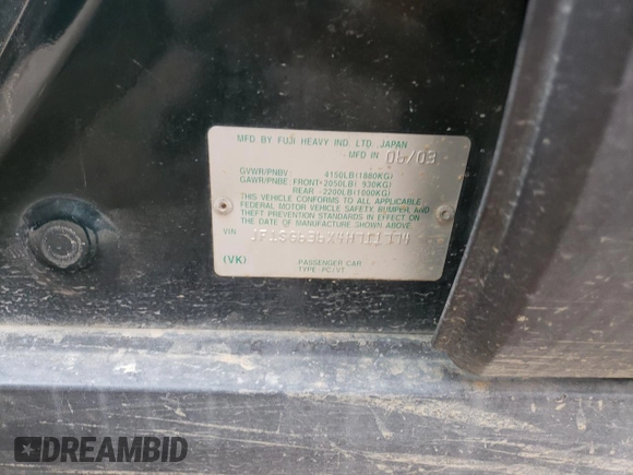 2004 Subaru Forester X с VIN JF1SG636X4H711774, выставлен на аукционе Copart как лот 49900885 с пробегом 135 371 миль миль и Списание • Salvage title. История ставок и продаж доступна на DreamBid. Изображение 15.