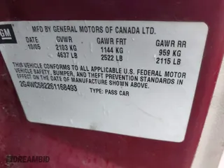 2006 Buick LaCrosse CX with VIN 2G4WC582261168493, listed as a IAAI auction lot 41044686 with 198,406 mi miles. Bid and sale history available at carsss.com. Image 9.