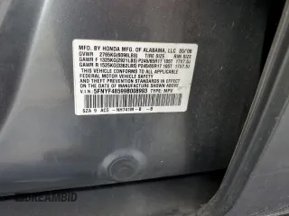 2009 Honda Pilot EX-L with VIN 5FNYF48599B008993, listed as a Copart auction lot 52462255 with 95,759 mi miles and Clean Title. Bid and sale history available at carsss.com. Image 13.