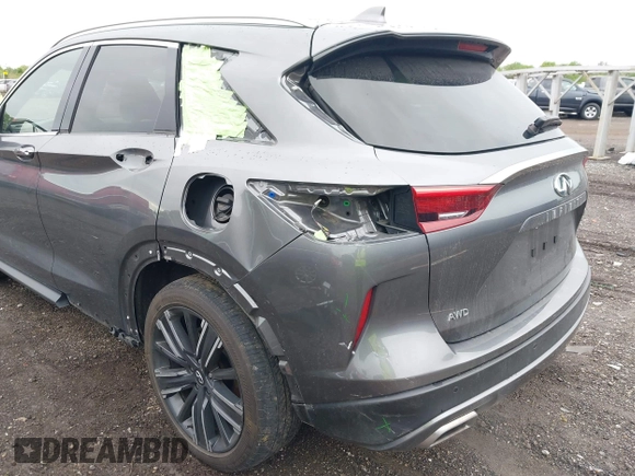2021 Infiniti QX50 Luxe with VIN 3PCAJ5BB7MF126327, listed as a IAAI auction lot 42220680 with 42,972 mi miles and . Bid and sale history available at DreamBid. Image 6.