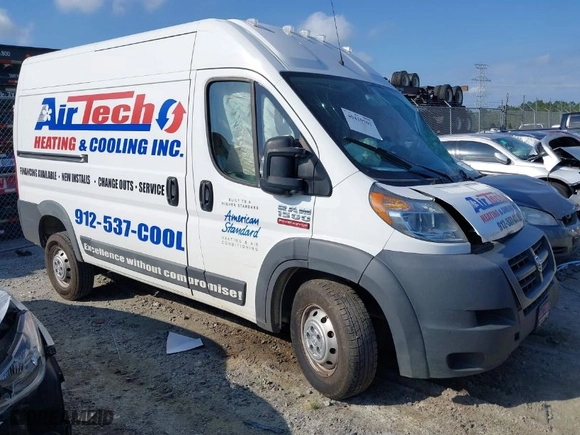 2018 Ram ProMaster Cargo Van with VIN 3C6TRVBG6JE122730, listed as a IAAI auction lot 40410502 with NaN miles. Bid and sale history available at carsss.com. Image 1.