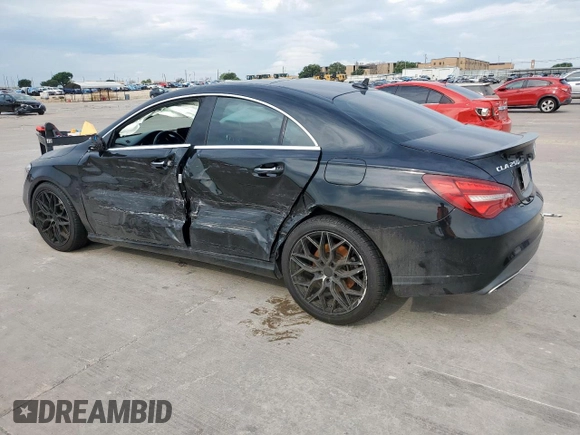 2018 Mercedes-Benz CLA 250 with VIN WDDSJ4GB3JN651024, listed as a Copart auction lot 58586585 with 111,293 mi miles and Salvage title. Bid and sale history available at DreamBid. Image 2.