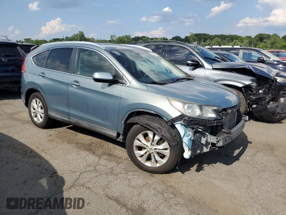 2012 Honda CR-V EX-L with VIN JHLRM4H74CC015644, listed as a Copart auction lot 63057475 with 222,347 mi miles and Salvage title. Bid and sale history available at DreamBid. Image 4.