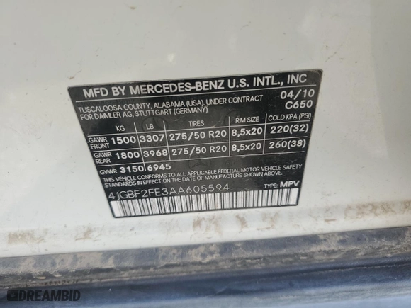 2010 Mercedes-Benz GL-Class GL 350 BlueTEC with VIN 4JGBF2FE3AA605594, listed as a Copart auction lot 43082935 with 199,842 mi miles and Salvage Title. Bid and sale history available at carsss.com. Image 13.