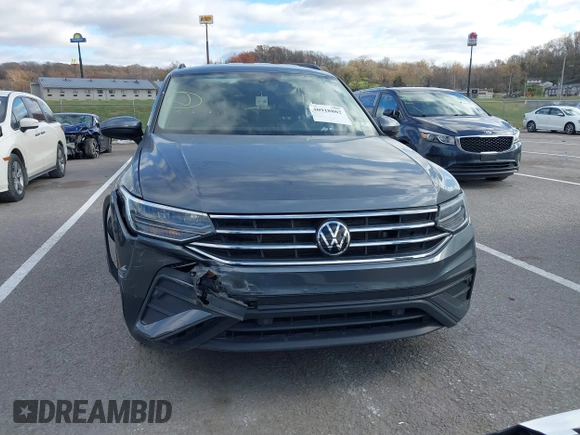 2023 Volkswagen Tiguan S with VIN 3VVRB7AXXPM033845, listed as a IAAI auction lot 40918862 with 38,122 mi miles and . Bid and sale history available at DreamBid. Image 12.