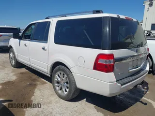 2015 Ford Expedition Max Limited with VIN 1FMJK1KT6FEF49821, listed as a IAAI auction lot 41825240 with 180,460 mi miles. Bid and sale history available at carsss.com. Image 3.