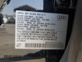 2017 Audi Q7 Prestige с VIN WA1VAAF70HD046522, выставлен на аукционе Copart как лот 61651525 с пробегом 49 254 миль миль и Чистый • Clean title. История ставок и продаж доступна на DreamBid. Изображение 13.