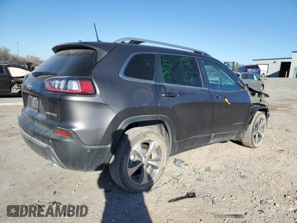 2021 Jeep Cherokee Limited with VIN 1C4PJLDX0MD144442, listed as a Copart auction lot 85568034 with 23,871 mi miles and Salvage title. Bid and sale history available at DreamBid. Image 3.