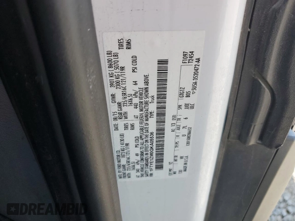 2016 Ford Transit Cargo z VIN 1FTYE1ZM0GKA05536, wystawiony jako Copart lot #65212565 z przebiegiem 146 219 mil mil oraz Czysty tytuł • Clean title. Historia ofert i sprzedaży dostępna na DreamBid. Obrazek 13.