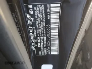 2018 Mercedes-Benz S-Class S 560 with VIN WDDXJ8GB5JA035605, listed as a Copart auction lot 60770214 with 0 mi miles and Salvage Title. Bid and sale history available at carsss.com. Image 14.