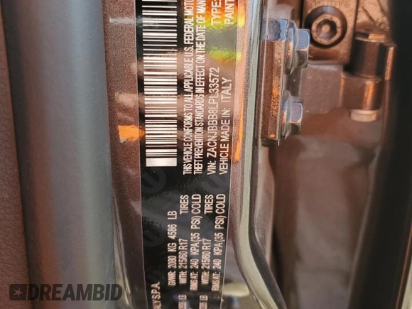 2020 Jeep Renegade Latitude z VIN ZACNJBBB8LPL33572, wystawiony jako Copart lot #60531795 z przebiegiem 78 528 mil mil oraz Szkoda całkowita • Salvage title. Historia ofert i sprzedaży dostępna na DreamBid. Obrazek 13.