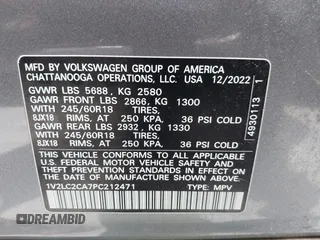 2023 Volkswagen Atlas SE with VIN 1V2LC2CA7PC212471, listed as a IAAI auction lot 42422043 with 24,495 mi miles and . Bid and sale history available at DreamBid. Image 9.