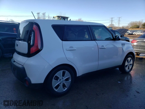 2015 Kia Soul with VIN KNDJN2A26F7172308, listed as a Copart auction lot 46660195 with 85,640 mi miles and Salvage Title. Bid and sale history available at carsss.com. Image 3.
