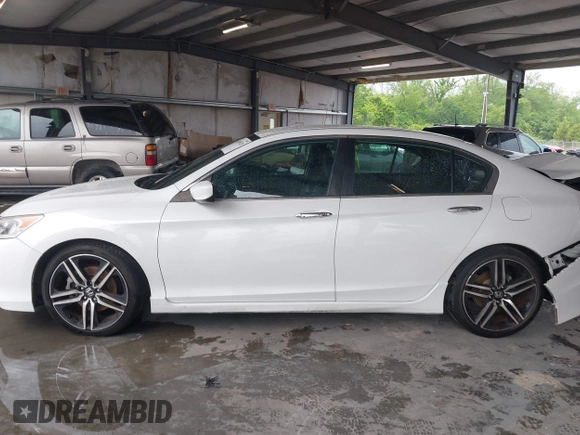 2017 Honda Accord Sport with VIN 1HGCR2F54HA136317, listed as a IAAI auction lot 42091828 with 146,628 mi miles and . Bid and sale history available at carsss.com. Image 14.