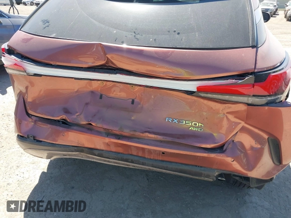 2023 Lexus RX 350h with VIN 2T2BBMCAXPC013722, listed as a IAAI auction lot 41763356 with 40,721 mi miles and . Bid and sale history available at DreamBid. Image 6.