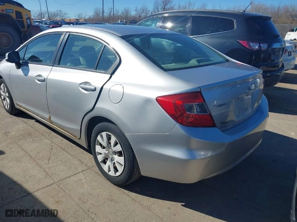 2012 Honda Civic Sdn LX with VIN 19XFB2F51CE098437, listed as a IAAI auction lot 41807527 with 178,169 mi miles. Bid and sale history available at carsss.com. Image 3.