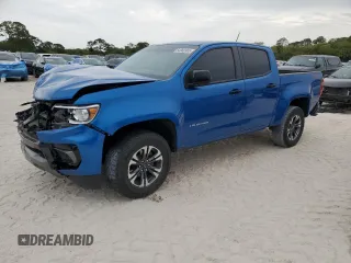 2022 Chevrolet Colorado 4WD Z71 z VIN 1GCGTDEN6N1270014, wystawiony jako Copart lot #54860965 z przebiegiem 49 029 mil mil oraz Szkoda całkowita • Salvage title. Historia ofert i sprzedaży dostępna na DreamBid. Obrazek 1.