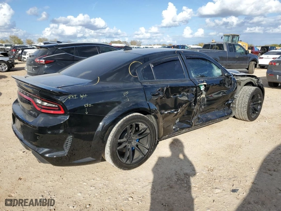 2021 Dodge Charger SRT Hellcat Redeye Widebody with VIN 2C3CDXL94MH659323, listed as a Copart auction lot 85601444 with 0 mi miles and Salvage Title. Bid and sale history available at carsss.com. Image 3.