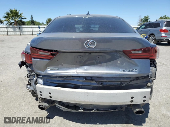 2015 Lexus IS 250 with VIN JTHBF1D25F5051478, listed as a Copart auction lot 57087175 with 105,255 mi miles and Salvage title. Bid and sale history available at DreamBid. Image 6.