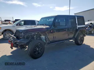 2021 Jeep Wrangler Unlimited Rubicon with VIN 1C4JJXFM9MW565029, listed as a Copart auction lot 44030695 with 76,510 mi miles and Salvage Title. Bid and sale history available at carsss.com. Image 1.
