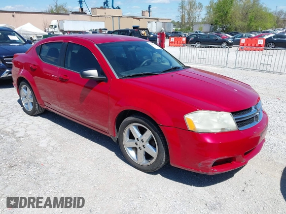 2013 Dodge Avenger SE with VIN 1C3CDZAB3DN544513, listed as a IAAI auction lot 41950534 with 239,295 mi miles and . Bid and sale history available at carsss.com. Image 1.