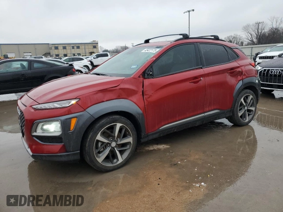 2021 Hyundai Kona Limited with VIN KM8K33A57MU600861, listed as a Copart auction lot 45422175 with 70,554 mi miles and Salvage Title. Bid and sale history available at carsss.com. Image 1.