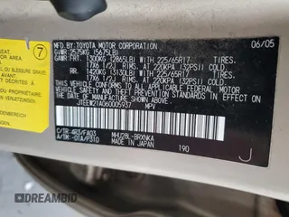 2006 Toyota Highlander z VIN JTEEW21A060005937, wystawiony jako Copart lot #55835305 z przebiegiem 251 814 mil mil oraz Szkoda całkowita • Salvage title. Historia ofert i sprzedaży dostępna na DreamBid. Obrazek 14.