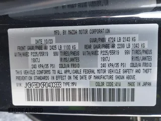 2024 Mazda CX-5 2.5 S Premium Package with VIN JM3KFBDM3R0400333, listed as a IAAI auction lot 41741454 with 14,116 mi miles. Bid and sale history available at carsss.com. Image 9.